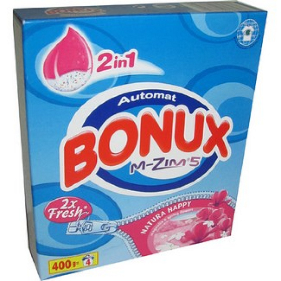 Bonux Natura Happy 2v1 prací prášek 400 g