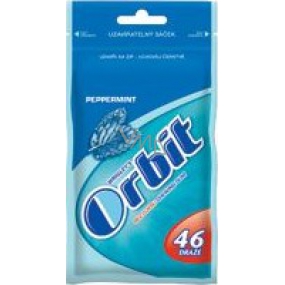 Wrigleys Orbit Peppermint žvýkačky bez cukru sáček 46 kusů 64 g