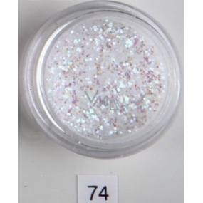 Ocean Crystaline sypký glitr na nehty, tělo, obličej 74 bílý třpyt 2 g