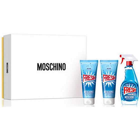 Moschino Fresh Couture toaletní voda pro ženy 50 ml + sprchový gel 50 ml + tělové mléko 50 ml, dárková sada