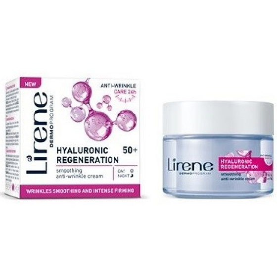 Lirene Hyaluronic Regeneration 50+ vyhlazující protivráskový krém s buňkami mládí 50 ml