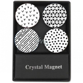Albi Krystalové magnetky černobílé pruhy 4 kusy