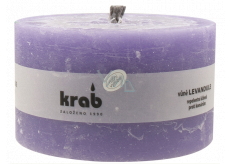 Krab Levandule repelentní zahradní svíčka rustik, hoří 45 hodin, 80 x 140 x 140 mm 1 000 g