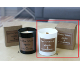 Lima Natur Wick Black & White Jablko a skořice Aroma svíčka dřevěný knot bílá 175 g 1 kus