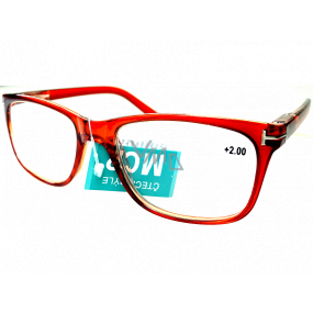 Berkeley Čtecí dioptrické brýle +2 plast červené 1 kus MC2194