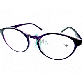Berkeley Čtecí dioptrické brýle +3,5 plast fialové matné, kulaté skla 1 kus MC2182