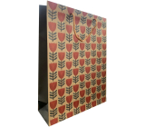 Nekupto Dárková kraftová taška 37 x 28 x 10 cm Tulipány