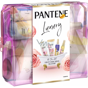 Pantene Rose Lift'n'Volume šampon na vlasy 300 ml + balzám na vlasy 200 ml + olejové sérum na vlasy 100 ml + SOS balzám na vlasy sprej 150 ml + kosmetická taštička, kosmetická sada pro ženy