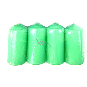 VeMDom Světle zelená svíčka válec 40 x 80 mm 4 kusy