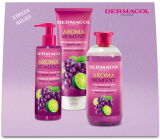 Dermacol Aroma Ritual Hrozny s Limetkou sprchový gel 250 ml + tekuté mýdlo 250 ml + pěna do koupele 500 ml, kosmetická sada pro ženy