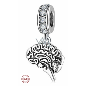 Charm Sterlingové stříbro 925 Anatomická biologie - Mozek, přívěsek na náramek, symbol