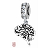 Charm Sterlingové stříbro 925 Anatomická biologie - Mozek, přívěsek na náramek, symbol