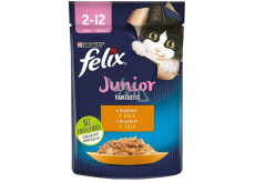 Felix Fantastic Junior kapsička kuře v želé, kompletní krmivo pro koťata do 1 roku 85 g