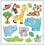 Samolepky dekorační ZOO 13 x 15,5 cm 25 kusů
