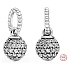 Charm Sterlingové stříbro 925 Pavé ball, přívěsek na náramek symbol