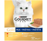 Purina Gourmet Gold paštika pro kočky tuňák, játra, krůta a hovězí 8 x 85 g