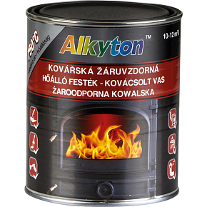 Dupli-Color Alkyton žáruvzdorná barva do 750 °C, kovářská černá, 750 ml Dupli-Color Alkyton žáruvzdorná barva do 750 °C, kovářská černá, 750 ml
