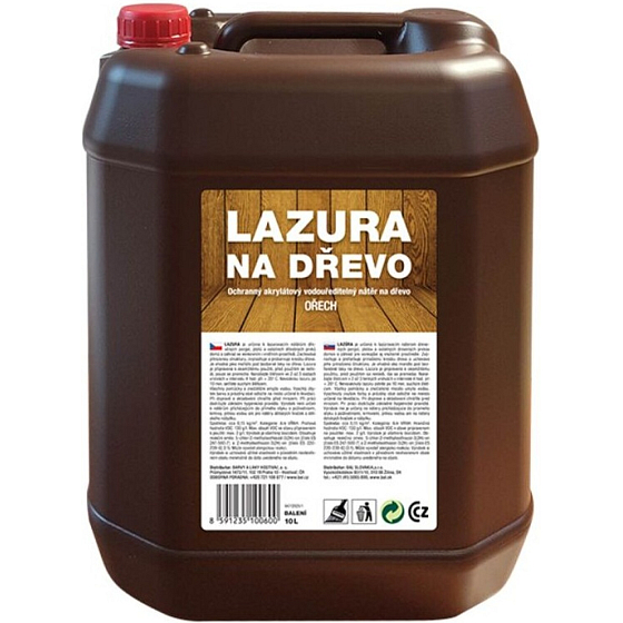 Lazura na dřevo, ořech, 10 l