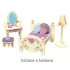 Mini Dream Home Dřevěné puzzle nábytek snů Ložnice s lampou 20 x 15 cm