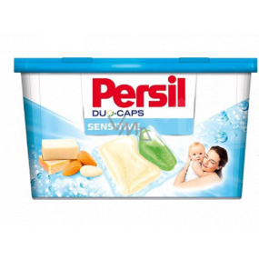 Persil Duo-Caps Sensitive gelové kapsle na bílé a stálobarevné prádlo 15 dávek x 25 g