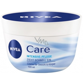 Nivea Care výživný denní krém na tvář, ruce a tělo 100 ml