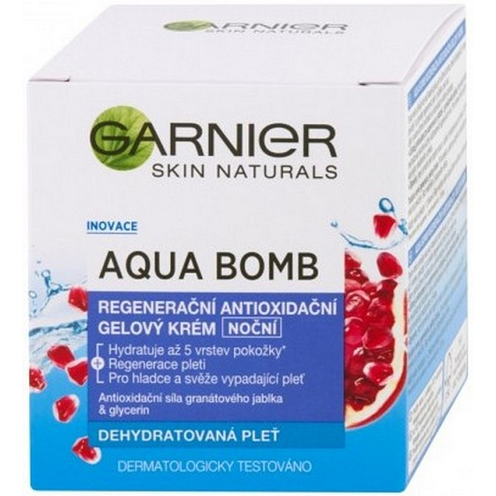 Garnier Skin Naturals Aqua Bomb noční regenerační antioxidační gelový krém 50 ml