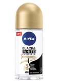 Nivea Invisible Black & White Silky Smooth kuličkový antiperspirant deodorant roll-on pro ženy 50 ml