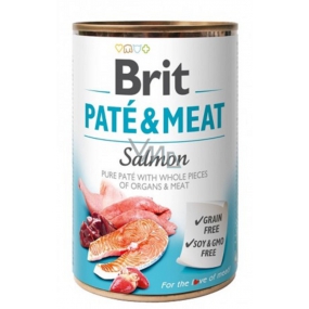 Brit Paté & Meat losos a kuře čisté masové paté kompletní krmivo pro psy 400 g