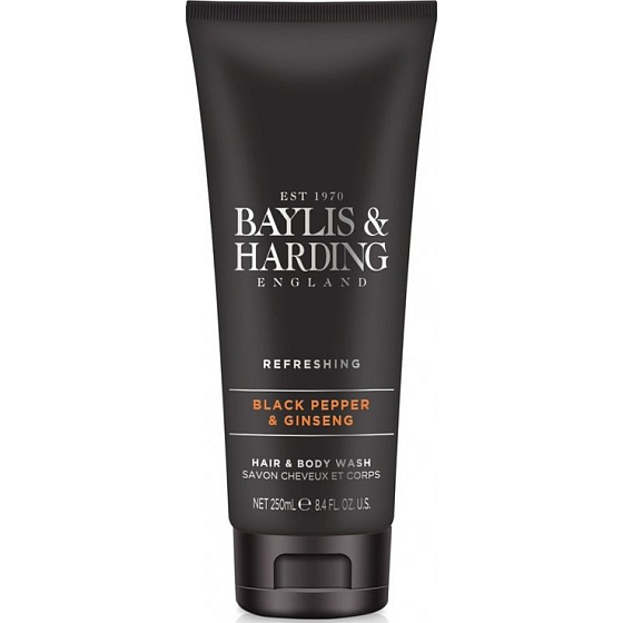 Baylis & Harding Men Černý pepř a Ženšen mycí gel na tělo a vlasy 250 ml