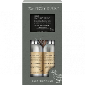 Baylis & Harding The Fuzzy Duck Men´s Hemp & Bergamot mycí gel na vlasy a tělo 240 ml + balzám po holení 240 ml + mýdlo 100 g, kosmetická sada pro muže