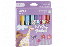 Apli Color Sticks temperové barvy suché pastelové 6 x 6 g, sada