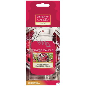 Yankee Candle Red Raspberry - Červená malina vonná visačka do auta papírová 12 g