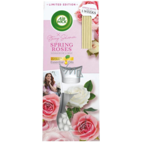 Air Wick Reed Diffuser Essential Oils Spring Roses - Jarní růže vonné tyčinky osvěžovač vzduchu 25 ml