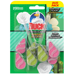 Duck Active Clean duo Garden Escape WC závěsný čistič s vůní 2 x 38,6 g