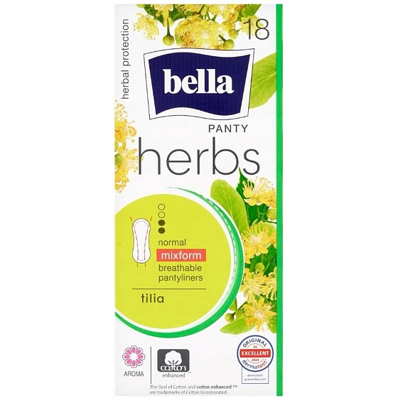 Bella Panty Herbs Tilia hygienické slipové vložky s lipovým květem 18 kusů
