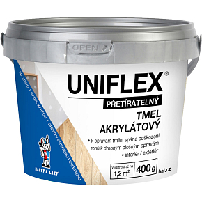 Uniflex akrylátový tmel na sádrokarton, zdivo a dřevo, 400 g Uniflex akrylátový tmel na sádrokarton, zdivo a dřevo, 400 g