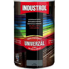 Industrol S2013 univerzál lesk vrchní barva na kov a dřevo, 1110 šeď světlá, 4 l Industrol S2013 univerzál lesk vrchní barva na kov a dřevo, 1110 šeď světlá, 4 l