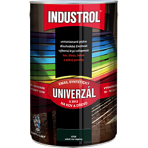 Industrol S2013 univerzál lesk vrchní barva na kov a dřevo, 5700 vagónová zeleň, 4 l Industrol S2013 univerzál lesk vrchní barva na kov a dřevo, 5700 vagónová zeleň, 4 l
