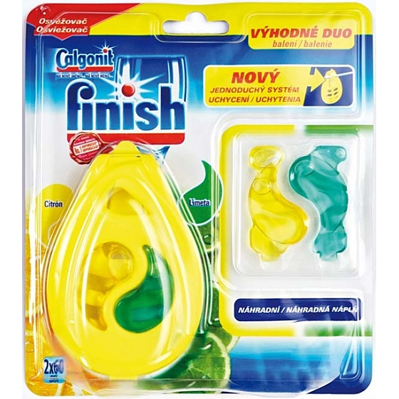 Calgonit Finish Citron a Limetka osvěžovač do myčky 1 kus + 1 náhradní náplň