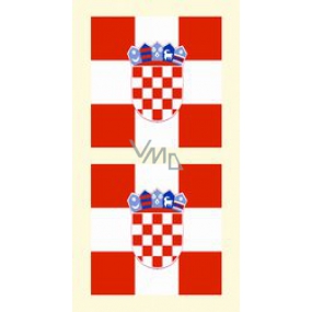 Arch Tetovací obtisky na obličej i tělo Chorvatsko vlajka 1 motiv