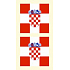 Arch Tetovací obtisky na obličej i tělo Chorvatsko vlajka 1 motiv