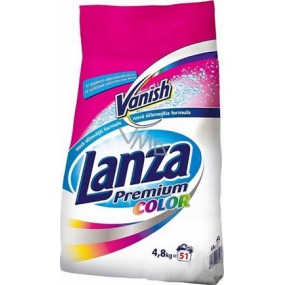 Lanza Premium Color prací prášek na barevné prádlo systémem odstraňování skvrn 4,8 kg