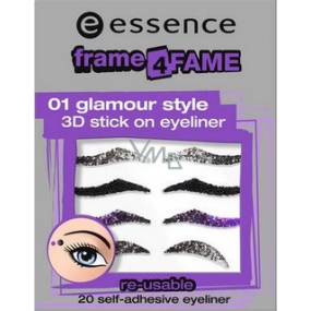 Essence Frame for Fame 3D nalepovací oční linky 01 Glamour Style 10 párů