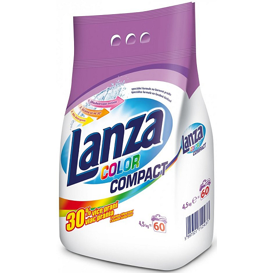 Lanza Color Compact prací prášek na barevné prádlo 60 dávek 4,5 kg
