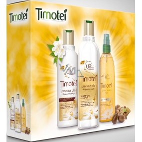 Timotei Precious Oils se vzácnými oleji šampon na vlasy 250 ml + kondicionér 200 ml + zkrášlující sprej 150 ml, kosmetická sada