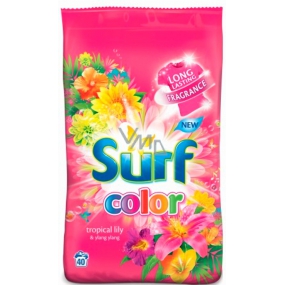 Surf Color Tropical Lily & Ylang Ylang prášek s aviváži na praní barevného prádla 20 dávek 1,4 kg