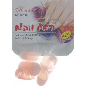 Natural Art Nails umělé nehty zaoblené francouzská manikúra růžová 10 kusů 806