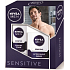 Nivea Men Sensitive pěna na holení 200 ml + balzám po holení 100 ml, kosmetická sada