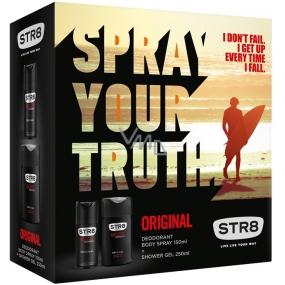 Str8 Original deodorant sprej 150 ml + sprchový gel 250 ml, kosmetická sada