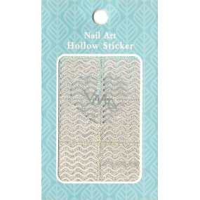 Nail Accessory Hollow Sticker šablonky na nehty multibarevné vlnky 1 aršík 129